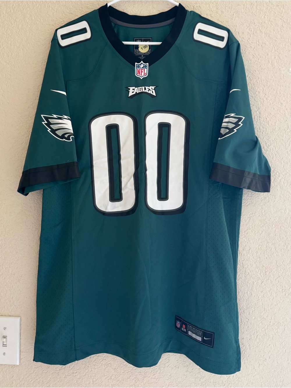 NFL Philadelphia Eagles Green #00 Jersey; Authentic NFLPA gear Brand New no tags